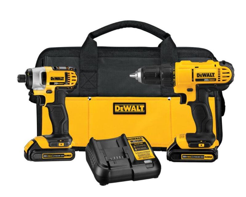 20-Volt MAX Cordless Drill/Impact Combo Kit (2-Tool) with (2) 20-Volt 1.3Ah Batteries, Charger & Reciprocating Saw - Image 4