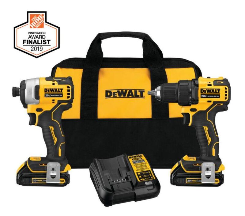 20-Volt MAX Cordless Brushless Compact Drill/Impact Combo Kit (2-Tool) with ATOMIC 4-1/2 in. Circular Saw - Image 2