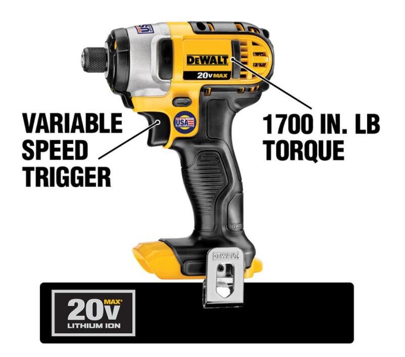 20-Volt MAX Cordless Combo Kit (4-Tool) with (2) 20-Volt 2.0Ah Batteries & Charger - Image 4