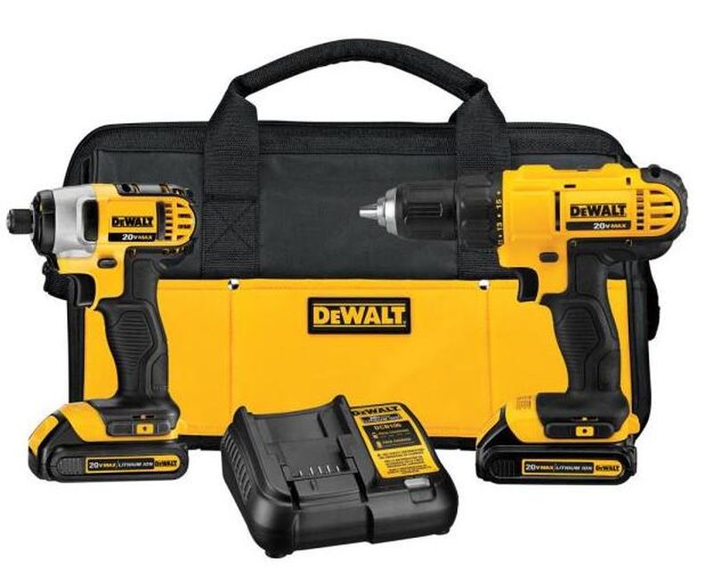 20-Volt MAX Cordless Drill/Impact Combo Kit (2-Tool) with (2) 20-Volt 1.3Ah Batteries, Charger & 6-1/2 in. Circular Saw - Image 2