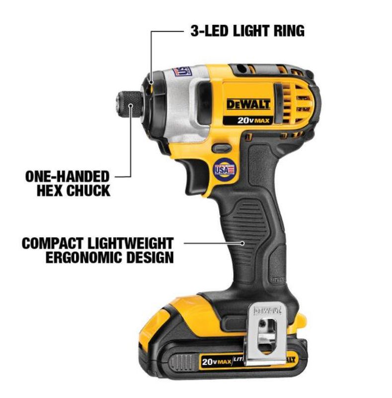 20-Volt MAX Cordless Drill/Impact Combo Kit (2-Tool) with (2) 20-Volt 1.3Ah Batteries, Charger & 6-1/2 in. Circular Saw - Image 5