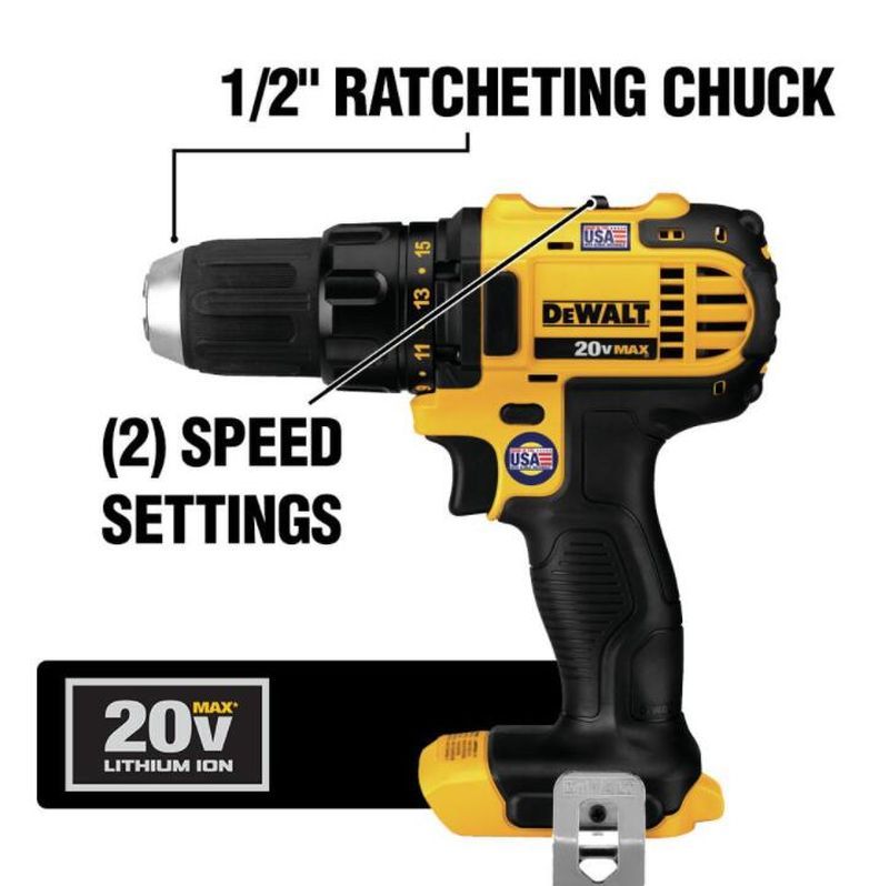 20-Volt MAX Cordless Drill/Impact Combo Kit (2-Tool) with (2) 20-Volt 1.5Ah Batteries, Charger & Reciprocating Saw - Image 3