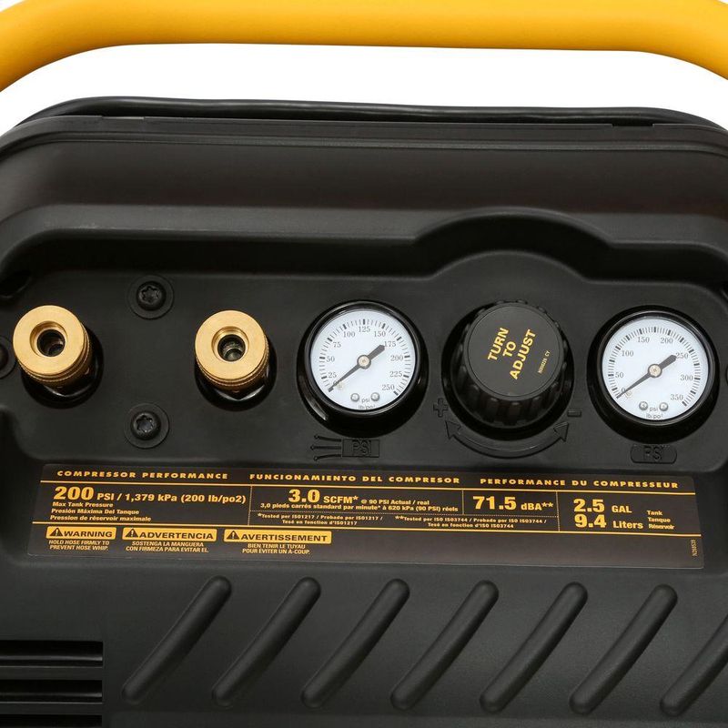 2.5 Gal. Portable Electric Heavy Duty 200 PSI Quiet Air Compressor - Image 2