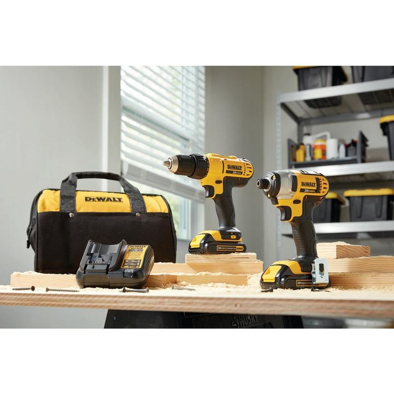 20-Volt MAX Cordless Drill/Impact Combo Kit (2-Tool) with (2) 20-Volt 1.3Ah Batteries - Image 8