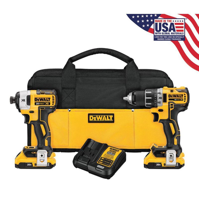 20-Volt MAX XR Cordless Brushless Drill/Impact Combo Kit with Two 20-Volt 2.0Ah Batteries and Charger (2-Tool)