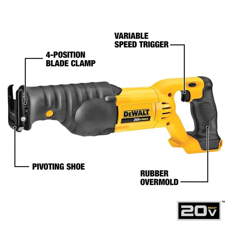20-Volt MAX Cordless Combo Kit (4-Tool) with (1) 20-Volt 4.0Ah Battery, (1) 20-Volt 2.0Ah Battery & Charger - Image 4