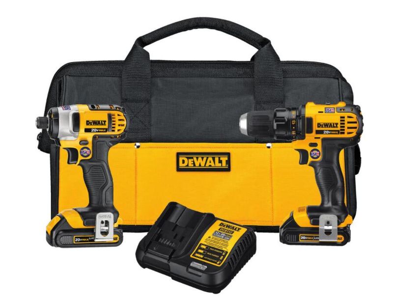 20-Volt MAX Cordless Drill/Impact Combo Kit (2-Tool) with (2) 20-Volt 1.5Ah Batteries, Charger & 4-1/2 in. Grinder - Image 4