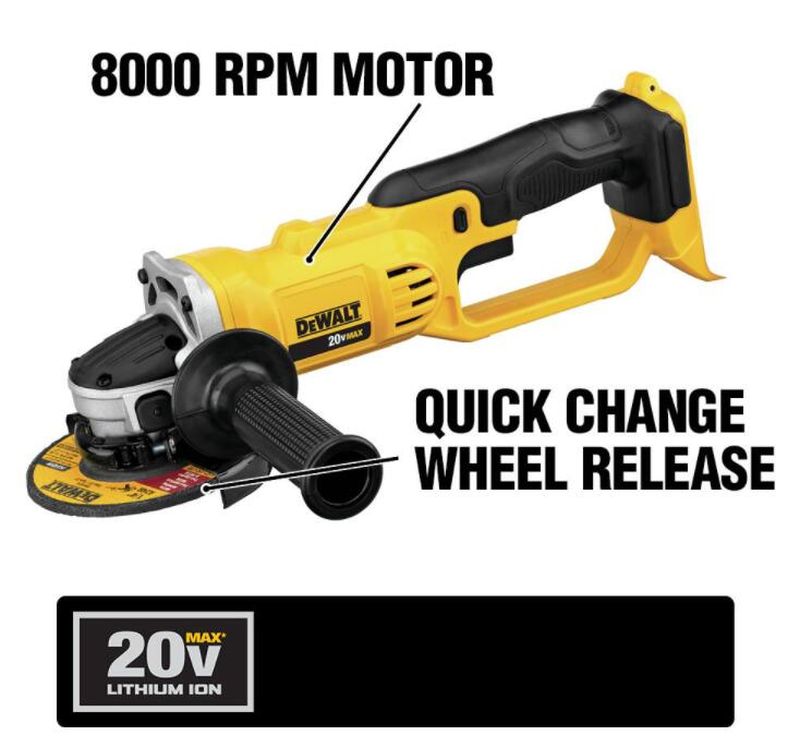 20-Volt MAX Cordless Drill/Impact Combo Kit (2-Tool) with (2) 20-Volt 1.5Ah Batteries, Charger & 4-1/2 in. Grinder - Image 7