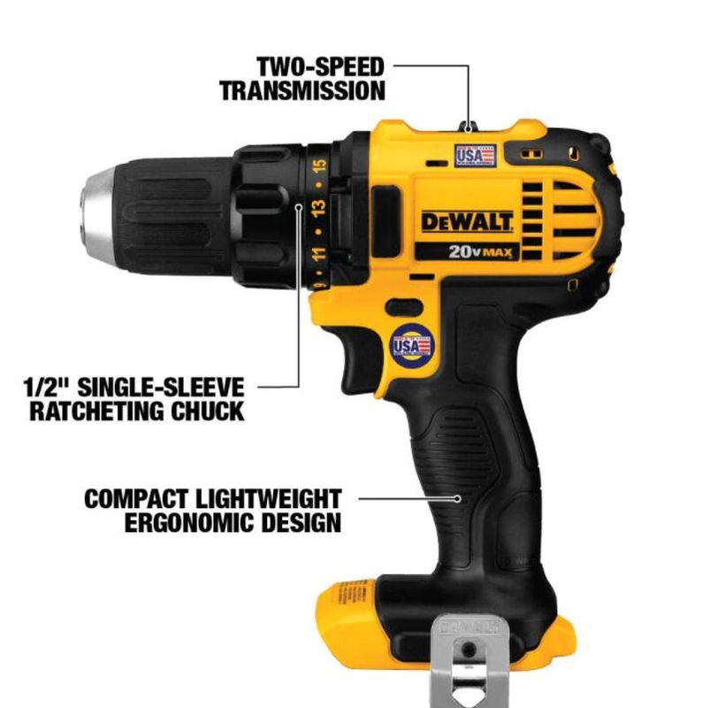 20-Volt MAX Cordless Drill/Impact Combo Kit (2-Tool) with (2) 20-Volt 1.5Ah Batteries, Charger & Jigsaw - Image 4