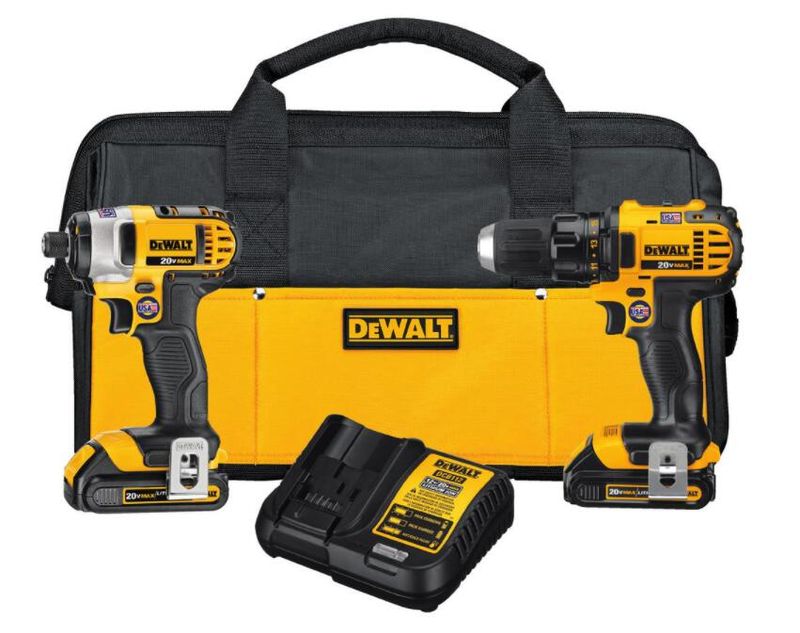 20-Volt MAX Cordless Drill/Impact Combo Kit (2-Tool) with (2) 20-Volt 1.5Ah Batteries, Charger & 1/4 in. Impact Driver - Image 3