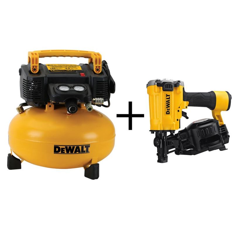 6 Gal. Electric Air Compressor with Bonus Pneumatic Roofing Nailer
