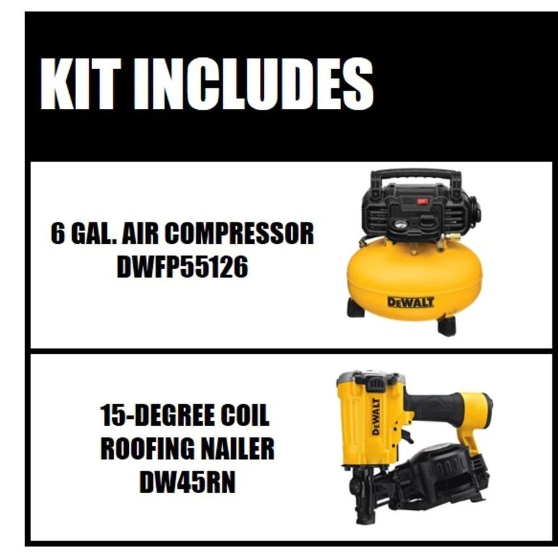 6 Gal. Electric Air Compressor with Bonus Pneumatic Roofing Nailer - Image 4
