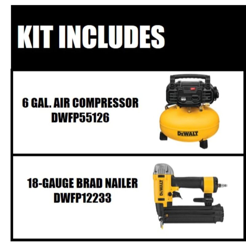 6 Gal. Portable Electric Air Compressor with Bonus Brad Nailer - Image 4