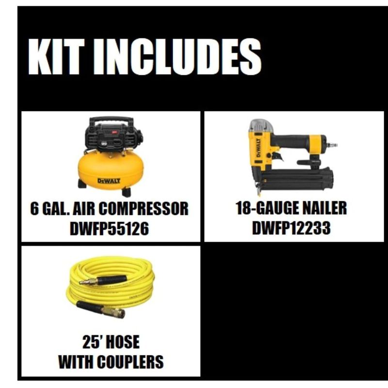 6 Gal. 18-Gauge Brad Nailer and Heavy-Duty Pancake Electric Air Compressor Combo Kit (1-Tool) - Image 2