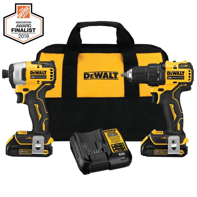 20-Volt MAX Cordless Brushless Compact Drill/Impact Combo Kit (2-Tool) with ATOMIC Compact Reciprocating Saw - Image 2