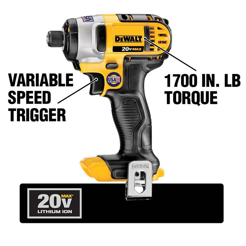 20-Volt MAX Lithium-Ion Cordless Combo Kit with Tough System Case (4-Tool) 2.0 Ah 2 Batteries and Charger - Image 4