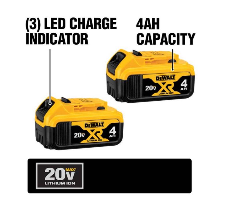 20-Volt MAX Lithium-Ion Cordless Combo Kit (3-Tools) with (1) Battery 4.0Ah & ToughSystem Case - Image 7