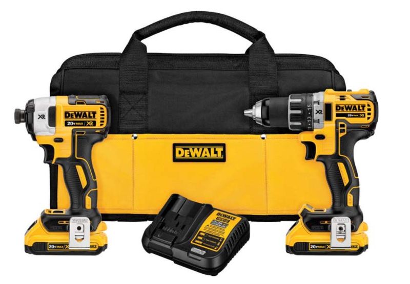 20-Volt MAX XR Cordless Brushless Drill/Impact Combo Kit (2-Tool) with (2) 20-Volt 2.0Ah Batteries & 200pc Mech Tool Set