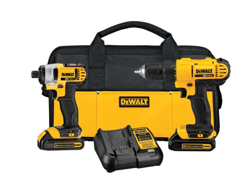 20-Volt MAX Cordless Drill/Impact Combo Kit (2-Tool) with (2) 20-Volt 1.3Ah Batteries, Charger & 3/8 in. Impact Wrench