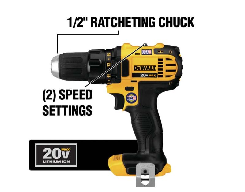 20-Volt MAX Lithium-Ion Cordless Drill Driver/Impact Driver Combo Kit (2-Tool) w/ (2) Batteries 1.5Ah, Charger and Case - Image 4