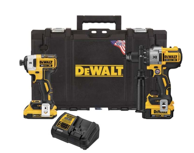 20-Volt MAX XR Lithium-Ion Cordless Drill/Driver and Impact Combo Kit (2-Tool) with 2Ah and 4Ah Batteries and Tough Case