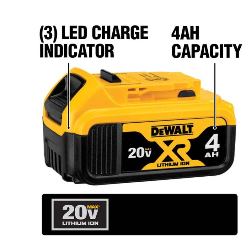 20-Volt MAX XR Lithium-Ion Cordless Drill/Driver and Impact Combo Kit (2-Tool) with 2Ah and 4Ah Batteries and Tough Case - Image 2