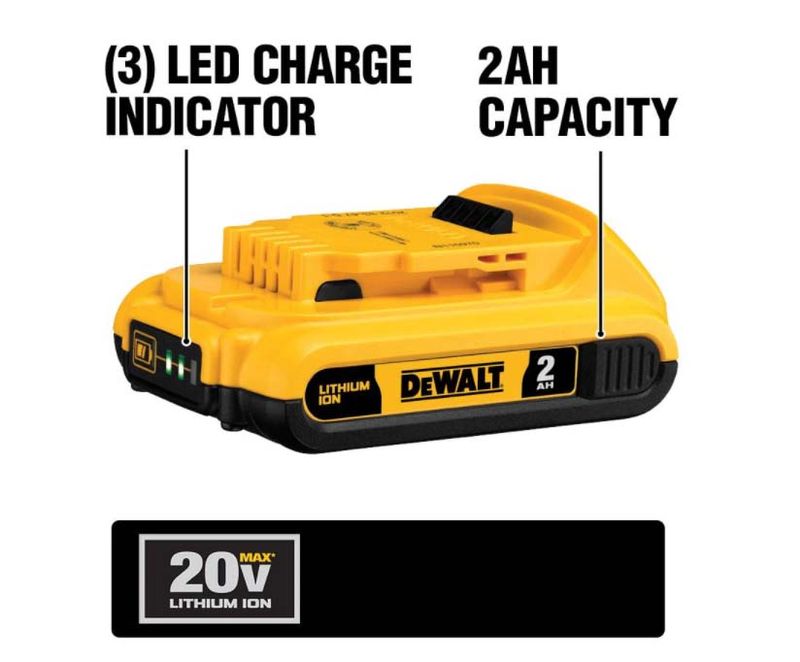 20-Volt MAX XR Lithium-Ion Cordless Drill/Driver and Impact Combo Kit (2-Tool) with 2Ah and 4Ah Batteries and Tough Case - Image 3