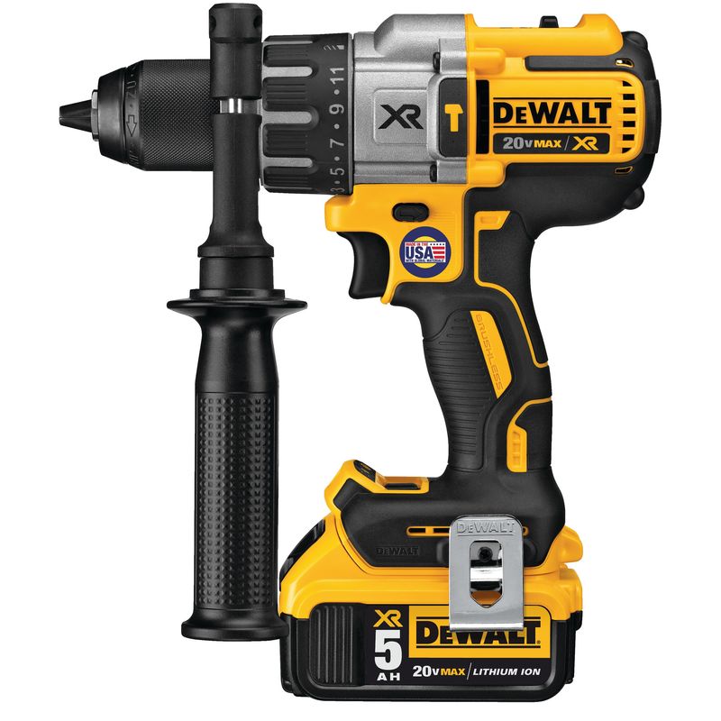 20V MAX XR Brushless Cordless 3-Speed 1/2 in. Hammer Drill/Driver Kit (5.0 Ah) - Image 2